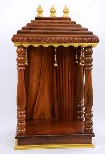 Wooden Home Mandapa Temple for Pooja | Traditional Handcrafted Wooden Mandir